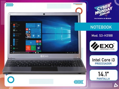 Notebook S3-H3188 Pant.14.1" Core I3, Ram: 8GB, Alm. 1TB, Win 10, Exo