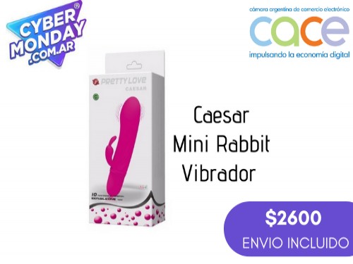 Vibrador Mini-Rabbit con 10 Vibraciones de Silicona Médica Caesar