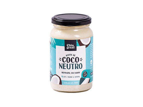 Aceite de coco Chiagraal neutro 360 ml.