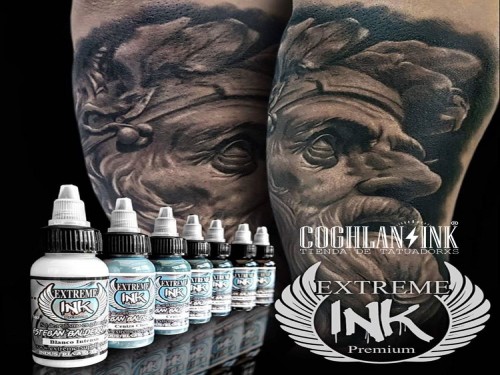 Set Tattoo Extreme Balderramos Black & Grey 7 Tintas Premium 5500 peso