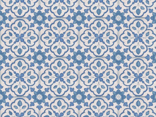 Mosaico Calcareo Portugues Azul -Ceramica 20x20