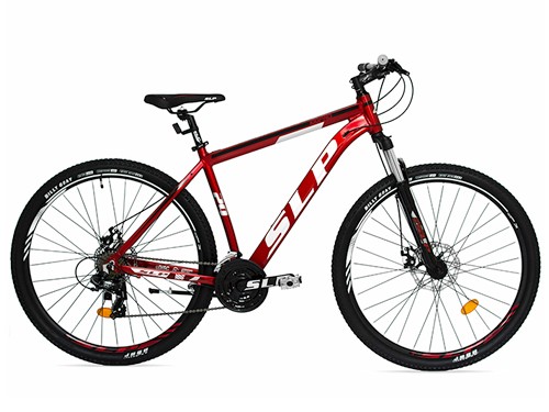 Bicicleta MTB 100 PRO R29 L Rojo/Gris 21V Aluminio Frenos Disco SLP