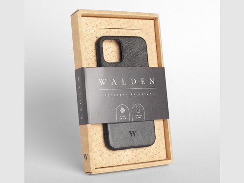 Funda Walden® Tejido & Cuero iPhone 7 8 X Xs Xr 11 12 Pro Max