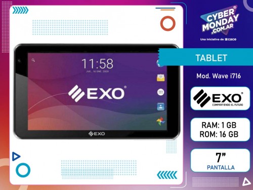 Tablet Wave i716, Pant. 7", Rom: 16 Gb, Ram: 1 Gb, Android 10 Go, Exo