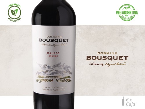 Vino Malbec Premium Organico 6x750 ml. Domaine Bousquet