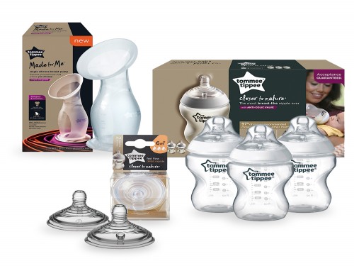 Combo Mamadera Pack 3 + Tetina 6m + Sacaleches Manual Tommee Tippee