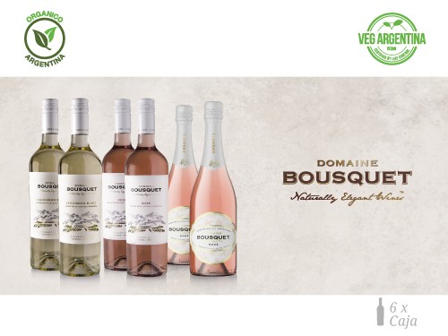 Vino Mix de Blancos y Rosados Organico 6x750 ml. Domaine Bousquet