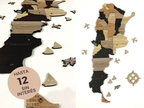 Mapa Argentina Design en Maderas