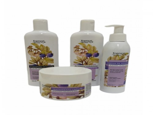 Combo Frenzzi Apto Shampoo + Acond + Tratamiento + Cr.Peinar Arándanos