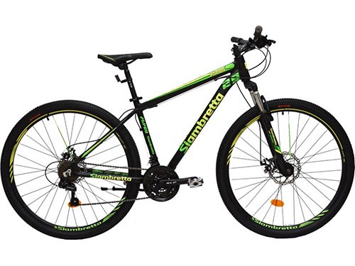 Bicicleta Rodado 29 Mountain Bike Negro/Verde MTB 25 PRO SIAMBRETTA