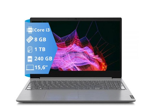 Notebook 15,6 Core I3 8gb Ssd 240gb 1tb Hdd V15 Lenovo