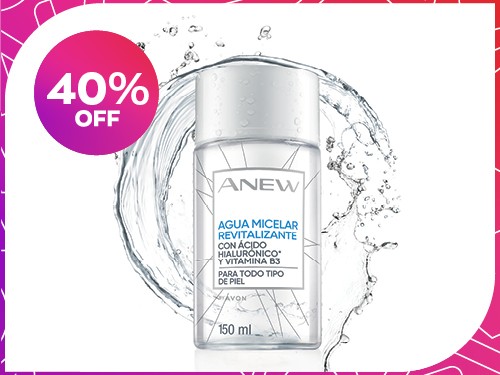 Agua Micelar limpieza facial con vitamina B3 Anew Avon