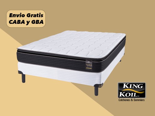 Sommier King Koil 2 Plazas 190 x 140 Finesse Resortes Pillow Top