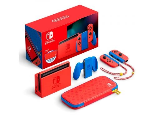 Nintendo Switch 32GB Bateria Extendida Edición Mario Red Blue