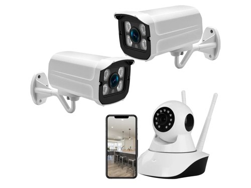 Camaras Seguridad Vigilancia Set Wifi Inalámbrica Hd 1080p