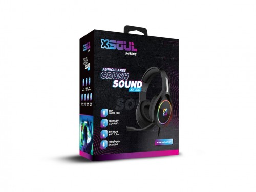 Auricular Gamer Pro micrófono Led Miniplug Usb Soul XH