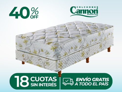 Sommier Cannon Platino 190x100 1 1/2 Plaza 