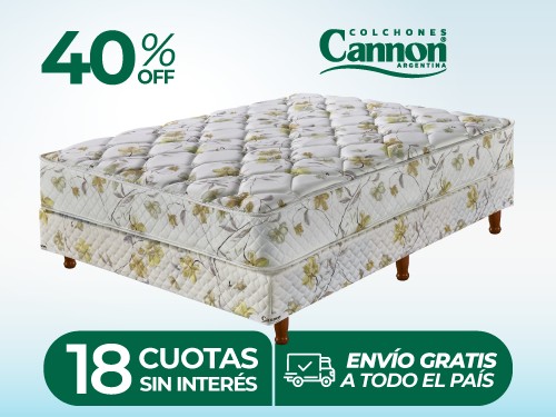Sommier Cannon Platino 190x140 2 Plazas 