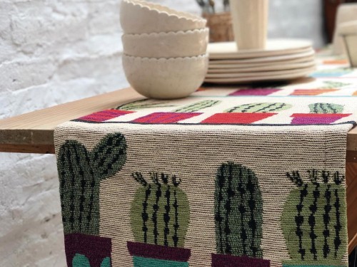 Mantel Carpeta Camino de mesa rústico cactus varios colores y medidas