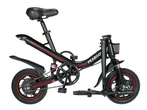 Bicicleta Eléctrica Peabody Aluminio 25km/h plegable hasta 120 kg