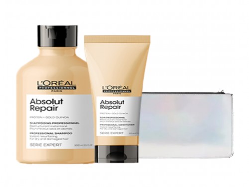 Kit Absolut Repair L'Oreal: Shampoo + Acondicionador + Necessaire