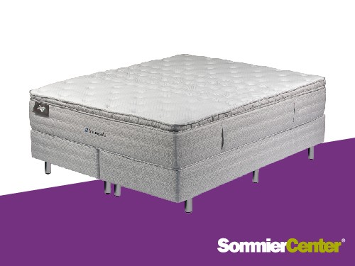 Sommier y colchón Resorte Pocket Premium 200x200x35 EspumaVisco Sealy