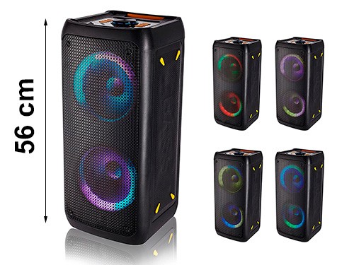 Parlante Fiesta Karaoke c/ Luces RGB Bluetooth  40W + Microfono