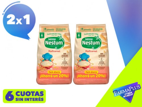 Nestlé Nestum Multicereal Infantil Sin Azúcar 500ml