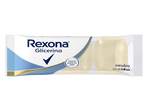 REXONA Jabón en Barra Rexona de Glicerina Neutro x 3 un x 90 g