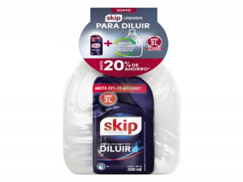 SKIP Jabón Líquido Skip Fibercare Diluible Botella 3 l x 500 ml