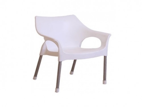 silla plastica apilable sillon reforzado pata caño zafiro jardin
