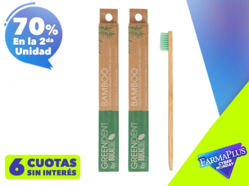 Bucal Tac Green Dent Bamboo Cepillo Dental 1 Unidad