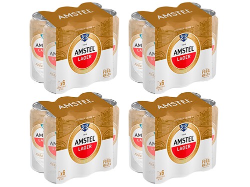 Cerveza Amstel Lager lata 473cc Pack x 24 unidades