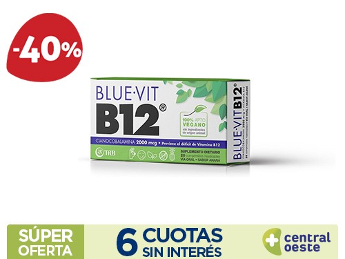 Blue-Vit B12 Sabor Anana Comprimido Masticable x20