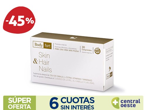 Natufarma Suplemento Vitamínico x30com Body Fort Skin Hair & Nails