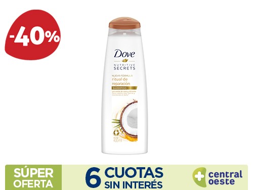 Shampoo Dove Ritual de Reparación Coco x400ml