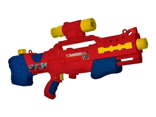 Pistola De Agua Spiderman Avengers Lanza Agua Juegos 60cm