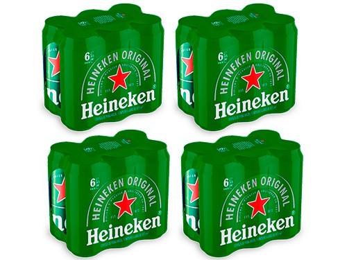 Cerveza Heineken lata 473cc Pack x 24 unidades