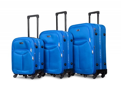 Set de 3 valijas semi rígidas 5 ruedas 360 grados varios colores