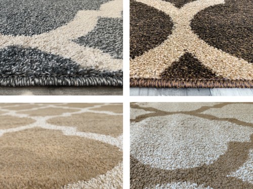 Alfombra Carpeta Tapete moderno pelo corto 150x200cm tonos neutros