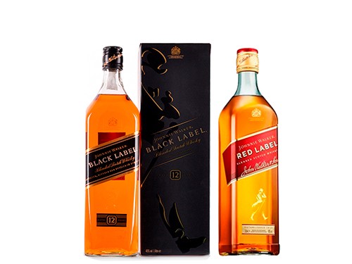 Whisky Johnnie Walker Combo Black Label 1 Litro + Red Label 1Litro