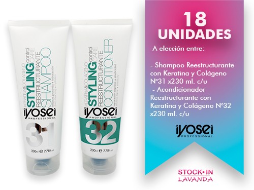 18 Shampoo y/o Acondicionador Reestructurante x230grs c/u - Iyosei