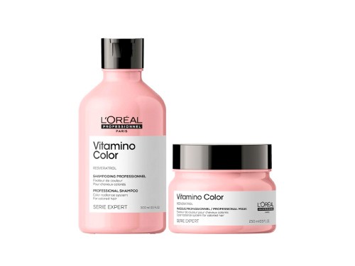 Loreal Professionnel - Vitamino Color Shampoo 300 ml + Mascara 250 ml