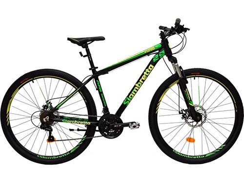 Bicicleta SIAMBRETTA Rodado 29 Mountain Bike Color Negro/Verde 25 PRO