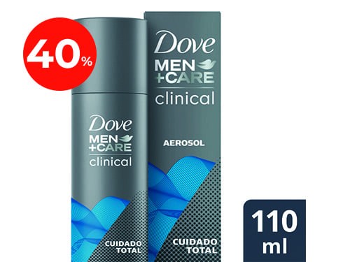 40% Desodorante Antitranspirante en aerosol Dove Men Clinical 110 Ml.