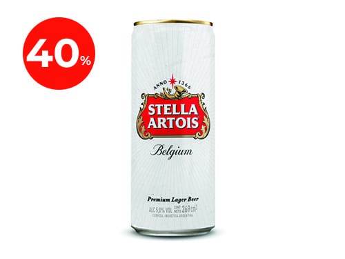 40% Cerveza Rubia Stella Artois 269 Ml.