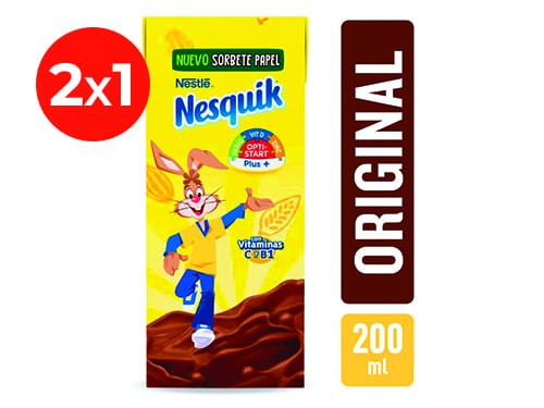 2X1 Leche Chocolatada Nesquik 200 ml.