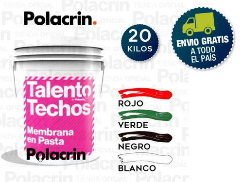 Membrana Liquida Pasta 20 Lts Para Techos Polacrin Talento