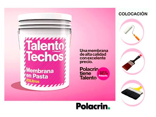 Membrana Liquida Pasta 20 Lts Para Techos Polacrin Talento
