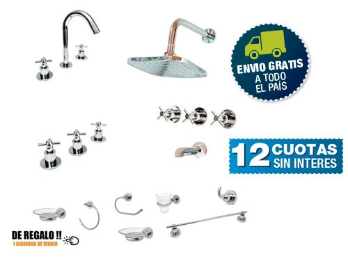 Griferia Baño Completa Mas Accesorios Ibiza Premium Aqualaf